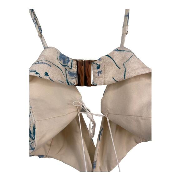 Significant Other Anica Maxi Dress Linen Cottage Summer Beachy Floral Boho Sz 2 - Picture 8 of 13